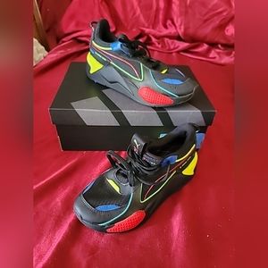 Puma RS-X Hypnotic Black Red Blue Shoes (Youth Size 6C )  382127-01